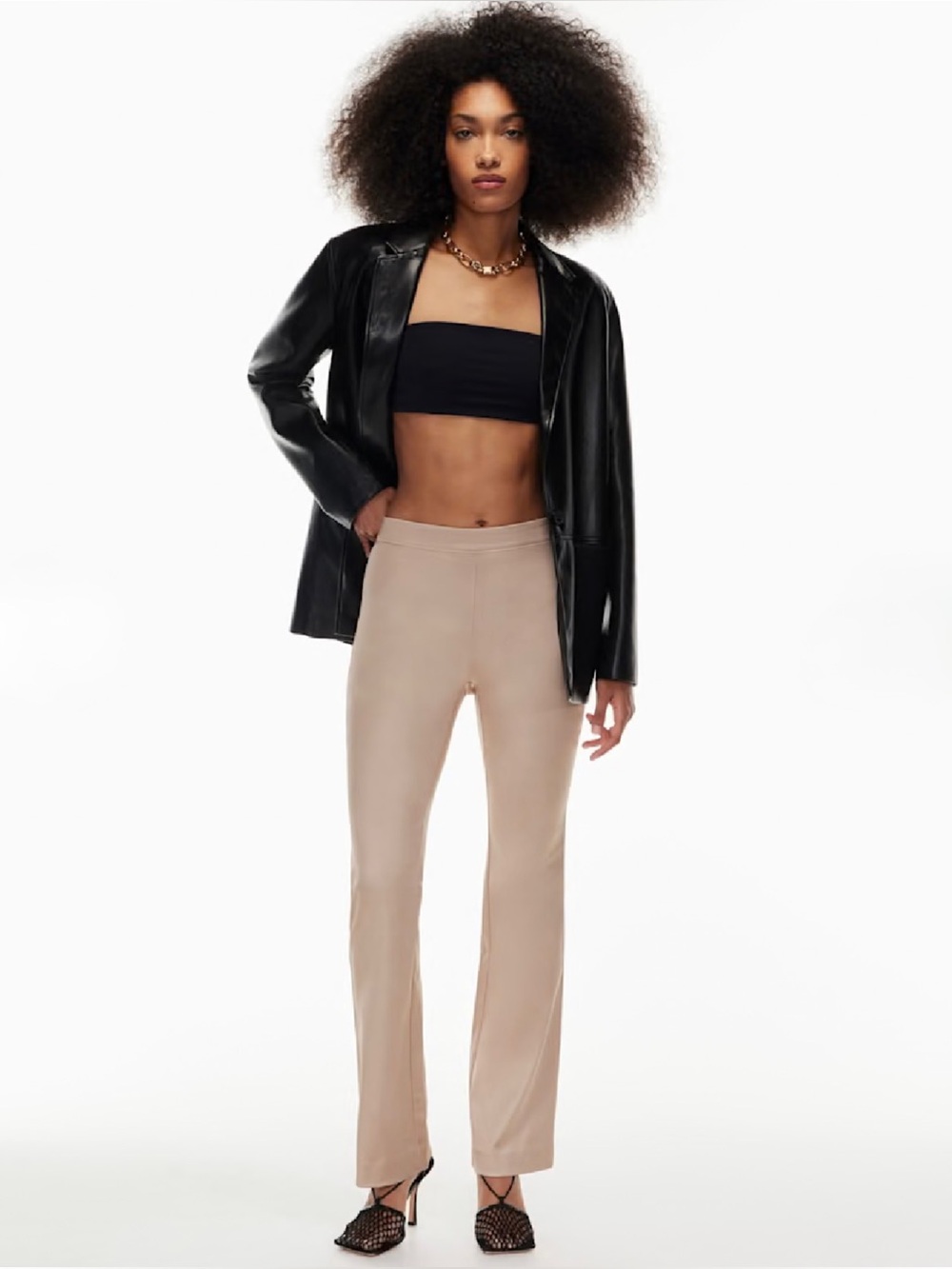 ARITZIA | NWT Ten by Babaton Sundance Pant in Satin Dovetail Taupe, Size 4